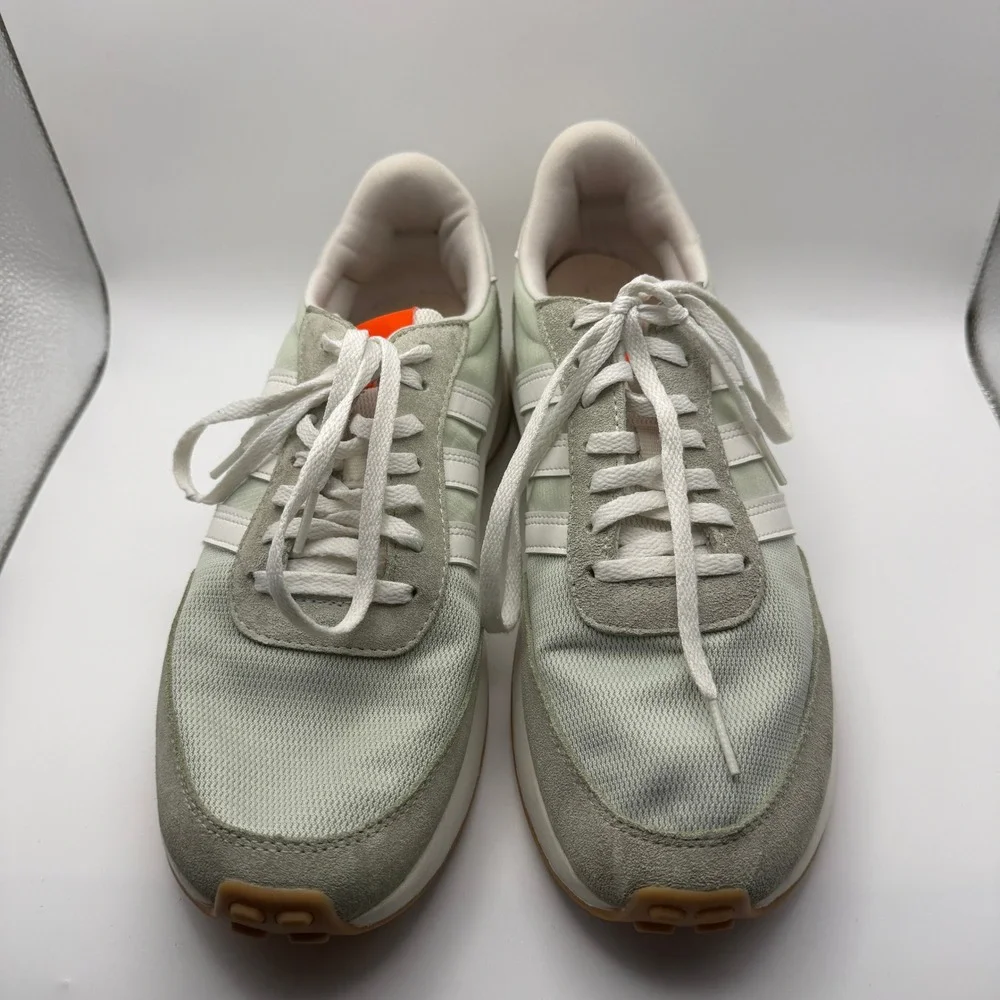 Adidas Retropy F2 Linen Green White Orange Sneakers HQ1973 Mens 8.5 Womens 9.5